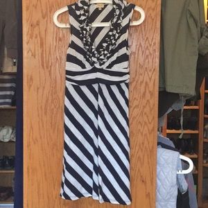 Navy and white striped Ella Moss dress
